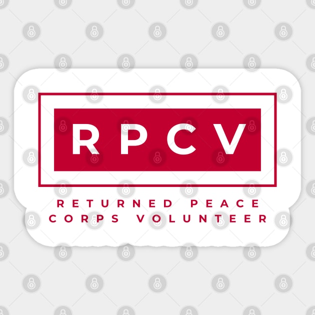 RPCV - Returned Peace Corps Volunteer Sticker by e s p y